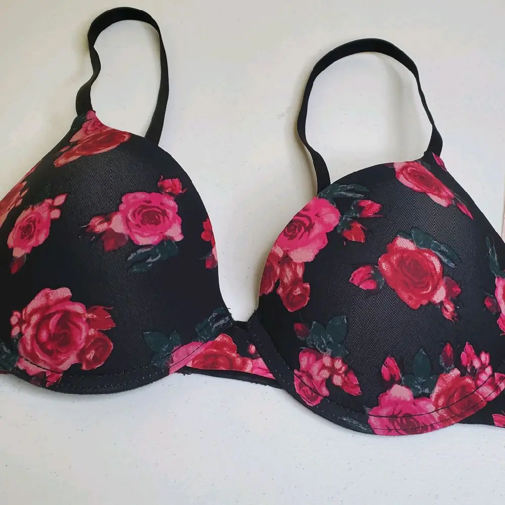 JESSICA SIMPSON 34C PUSH UP UNDER WIRE FLORAL MULTICOLOR BRA ADJUSTABLE STRAPS Womenswear Everyday