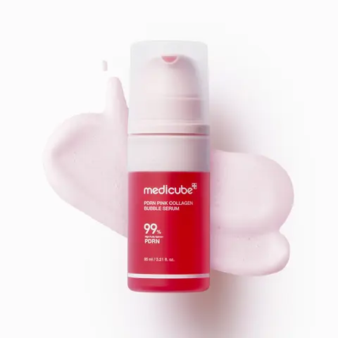 [medicube] PDRN Pink Collagen Bubble Serum | Dual-Layer Micro-Bubble K-Beauty Serum for Firm, Plump & Radiant Skin | Hydrating, Healthy-looking Glow | PDRN, Collagen, Niacinamide