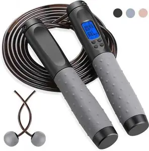 Jump Rope, Weighted Jump Rope for , Skipping Rope with Counter - Heavy Handles, Adjustable Length - Cordless Jumping Rope for Men Women Kids  Exercise Training  Training Jump Rope Set