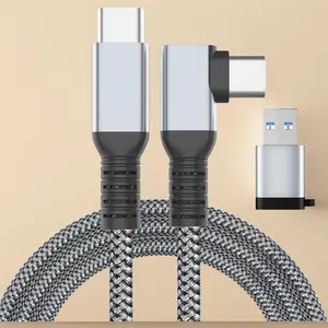 16FT VR Link Cable Compatible with Meta Oculus Quest 2 Quest 3 Quest Pro and Pico Headset Nylon Braided USB 3 Type C Cable for PC Steam VR Gaming Fast Data Transfer Accessory