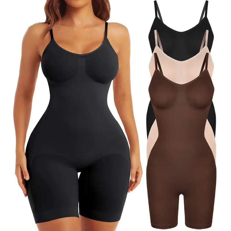 Women's Tummy Control Shapewear Bodysuit with Adjustable Spaghetti Straps and Butt Lifter, Comfortable Breathable Compression for Casual or Evening Wear, Breathable Compression Bodysuit, Shapewear For Women