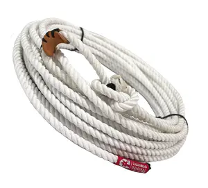 60 FT White 10.5mm Lead Rope Poly Nylon Charreria Plomo