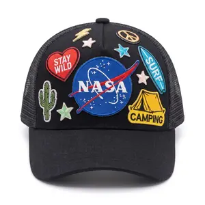 Unisex DIY Velcro Trucker Hat with 10 Interchangeable Patches. Mix and match 5 large + 5 small patches anytime to create your own personalized look for summer outfits. caps summerwins #summervibes