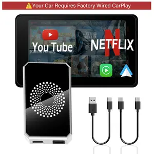 Android AI Box for Car, Support Netflix/YouTube/TikTok,   & Android Auto Mirroring Dongle, In-Car Video Player for Passengers (Parking Mode Only) wireless carplay adapter