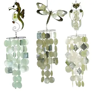 In the Breeze 36-inch Capiz Breeze Wind Chime -- Melodic Capiz Shell Wind Chime for Patios, Covered Decks