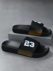 Men's Number Pattern Sports Slide, Casual Comfortable Breathable Slides, Lightweight Breathable Slippers, Fashionable Slippers for Indoor & Outdoor Wear, Boy