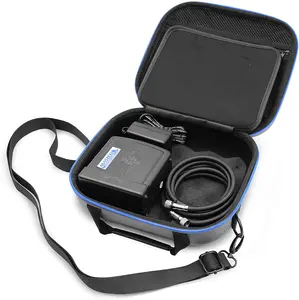 CASEMATIX Airbrush Storage Case for Mini Air Compressor & Paint Kit - Hard Shell EVA Protection with Foam Lining & Adjustable Shoulder Strap - Portable Travel Friendly Design - Impact Resistant & Durable
