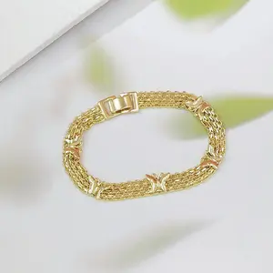 Vintage Hollow Butterfly Bracelet Women Metal Chain Elegant Trendy Jewelry