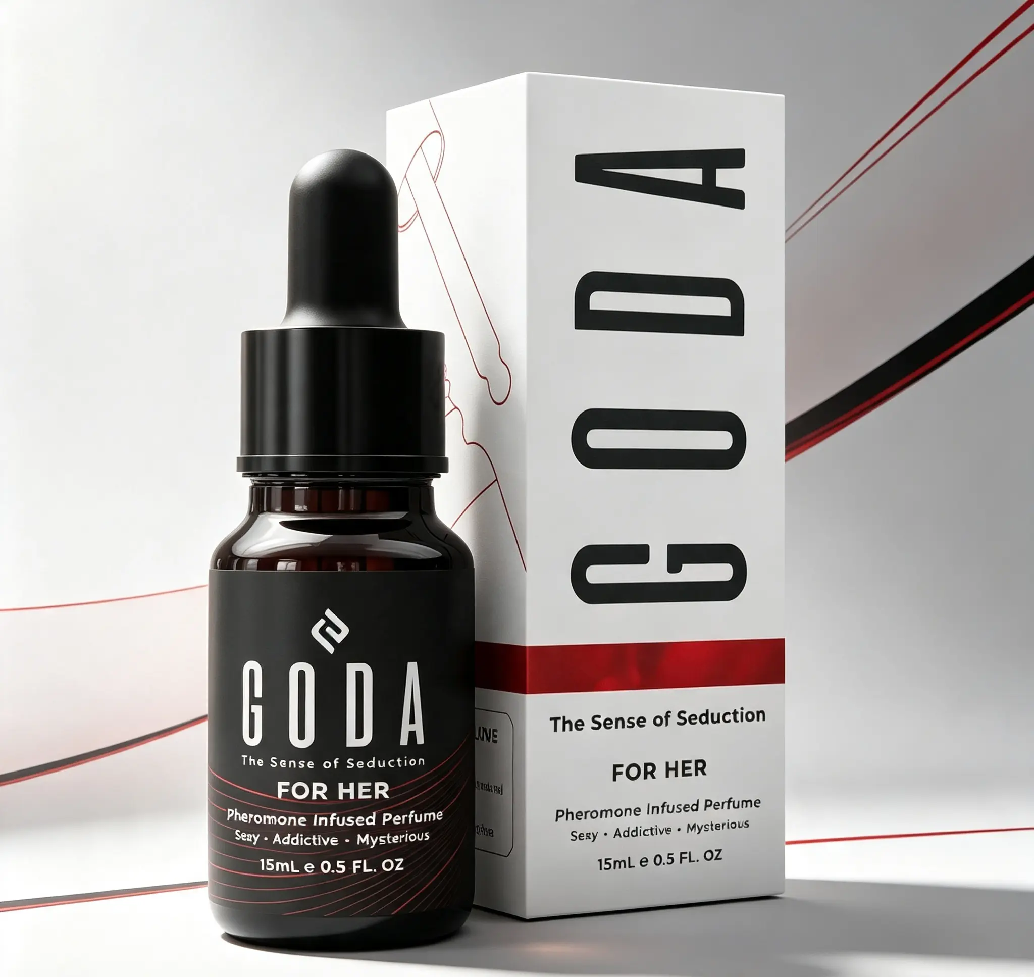 GODA The Original Pheromone Perfume Oil for Women – 0.50 Fl Oz / 15ml, Jasmine & Rose Infused, Long-Lasting Vegan Fragrance, Cruelty-Free Mini Travel Size