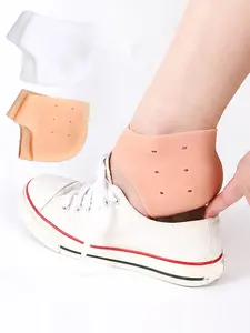 Men Women Transparent Heel Protectors, Gel Work Boot Insoles for Shoes & Boots, Comfortable All-Season Footwear Accessories, Durable Anti-Slip Design