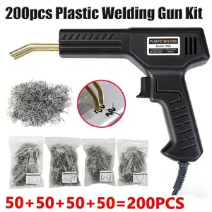 Plastic Welding Tool Kit Repair Gun with 200/1000 Staples, Car Bumper Crack Fix, Kayak, Plastic Toy Repair Set