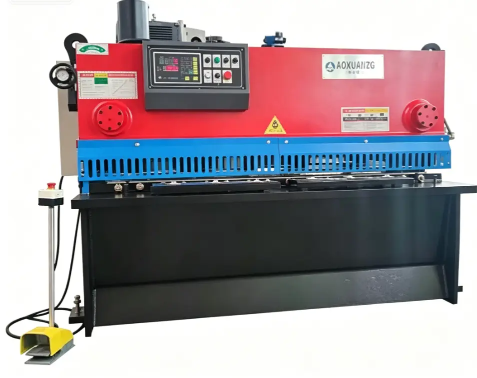 ESUTN E21S Model CNC Hydraulic Guillotine Shearing Machine with CNC Control, 4mm Thickness Capacity, 2500mm Length, Low Noise, Easy Adjustment, Outstanding Productivity for Metal Sheet Cutting (Aluminium/Carbon Steel)