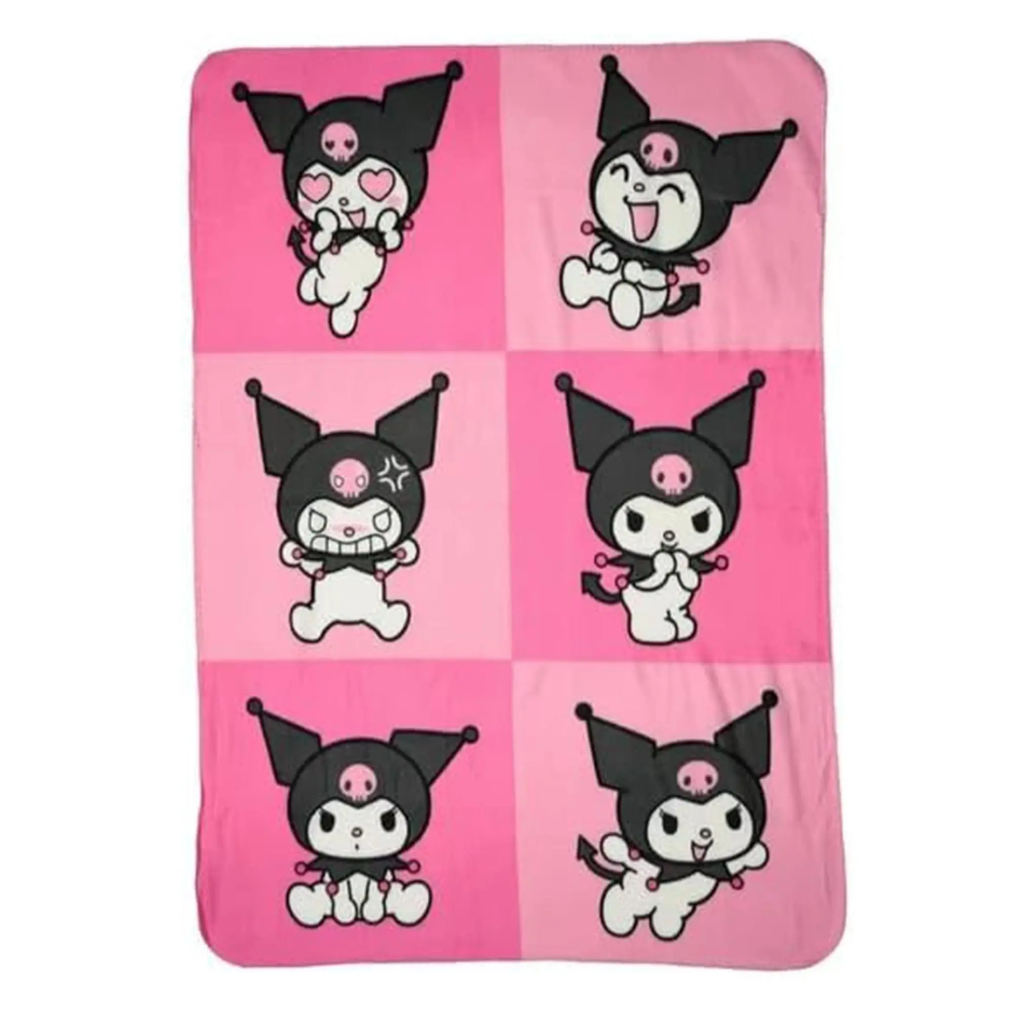 Sanrio Kuromi Adorable Casual Soft Fluffy Fleece Throw Blanket, 45x60 in Home Decor Blanket