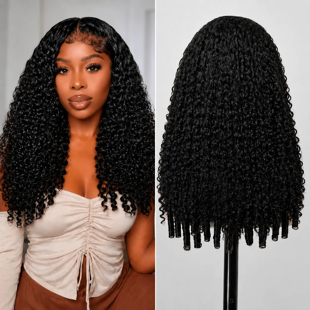 [4C Burmese Curly] Menglle Ready To Wear 7X6 Lace Front Wig Pre Cut Lace Burmese Curly With 4C Baby Hair Wear And Go Glueless Human Hair Wigs Natural Color 200% Density#tiktokshopbacktoschool