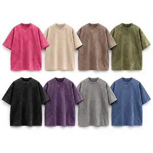 2026 Spring/Summer Women’s Vintage Washed Short Sleeve T-Shirt - Soft Breathable Cotton Crew Neck Oversized Casual Tee for Everyday Wear