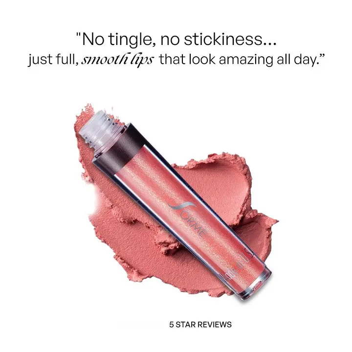 LipThick Plumping Lipgloss - Full Lips No Injections with Aloe Vera & Fruit Acids for Soft Smooth Lips Natural Solution US