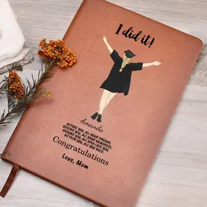 Personalized Male or Female Graduate Leather Journal