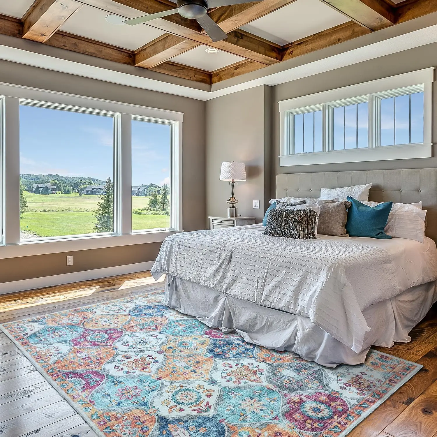 SKOVNISSE Area Rug - Ultra Soft Rug for Bedroom, Living Room & Office | Non-Slip Machine Washable Rugs, Ideal for Indoor & Outdoor Use