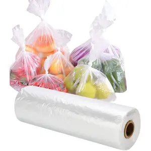 Ryhampaper Food Storage Bags, 1 Roll 14 X 20 Plastic Produce Bag on Roll Fruits, Vegetable, Bread, Food Storage Clear Bags, 350 Bags RyhamPaper