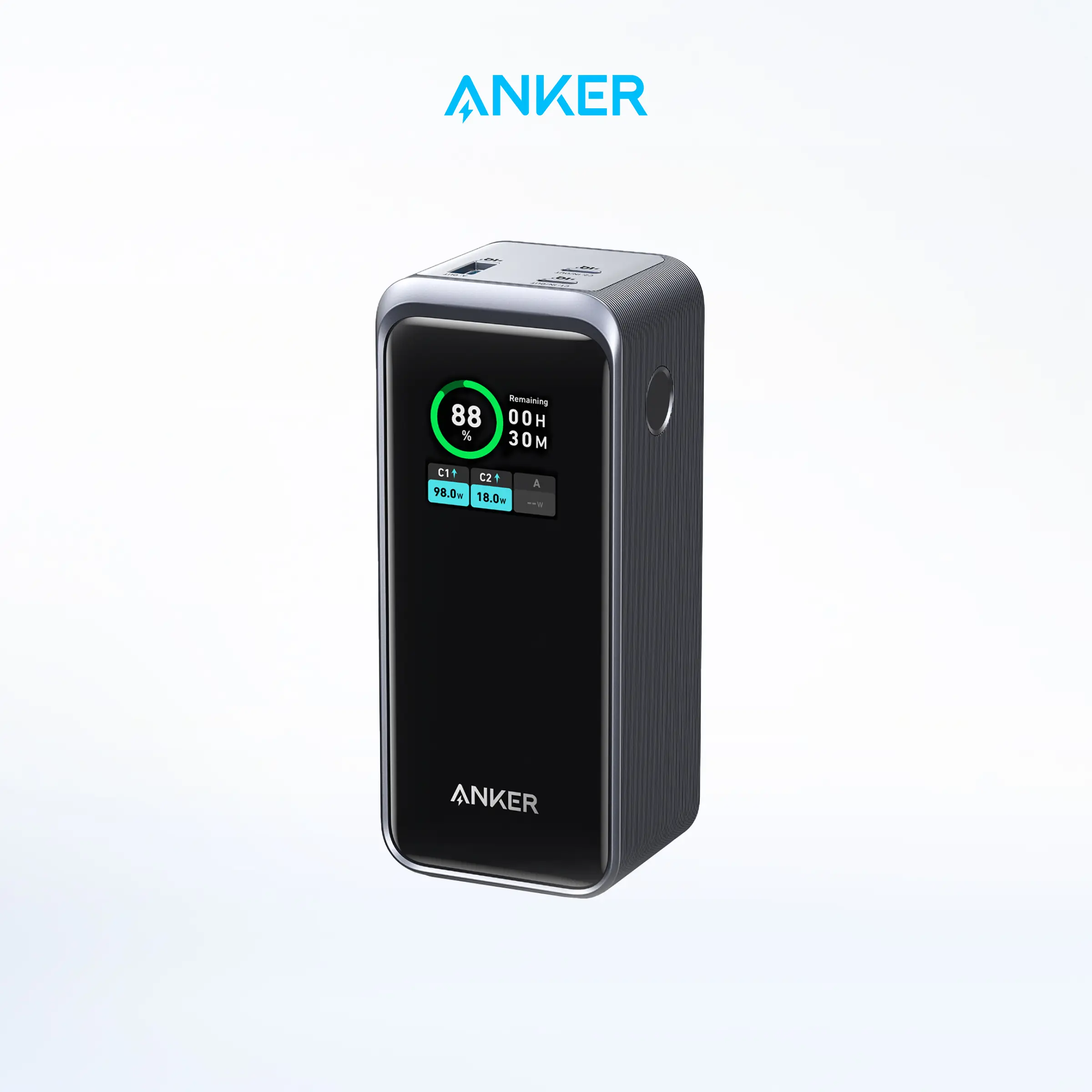 Anker Prime Power Bank, 20,000mAh 200W Portable Laptop 3-Port Charger for Travel, Smart Digital Display, For iPhone 16/15/14 Series, MacBook, and More