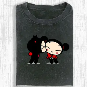 Pucca & Garu Graphic Tee, Cute Couple Love Shirt, Animated Characters Apparel, Unisex Menswear Womenswear Top, Cartoon Fan Fashion