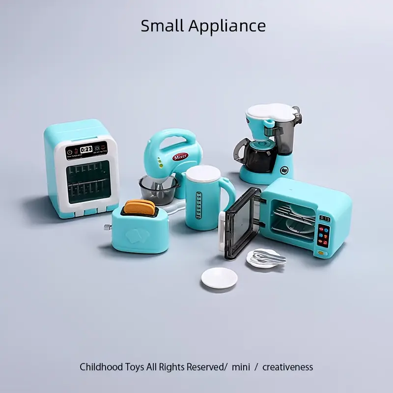 Fun Miniature Kitchen Baking Props Set Scene Miniature Kitchen for DIY Scene Setup Home Desktop Decoration Plastic Material