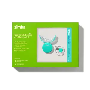 Zimba Whitening On-the-go Kit | Cordless LED Accelerator Light and Whitening Gel Pen for Teeth Whitening, Daily Oral Care, Sensitivity Free