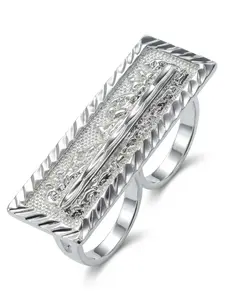 14k Silver Plated Last Supper Relief Double Decorated Ring Religious Jewelry, Unisex Commuter Accessory, Blessing Gift, Daily Wear Fashion
