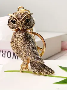 1pc Crystal Owl Keychain, Alloy Material, Elegant Accessory for Bags, Unique Gift Idea, Durable and Stylish Design, Keychain Collectibles