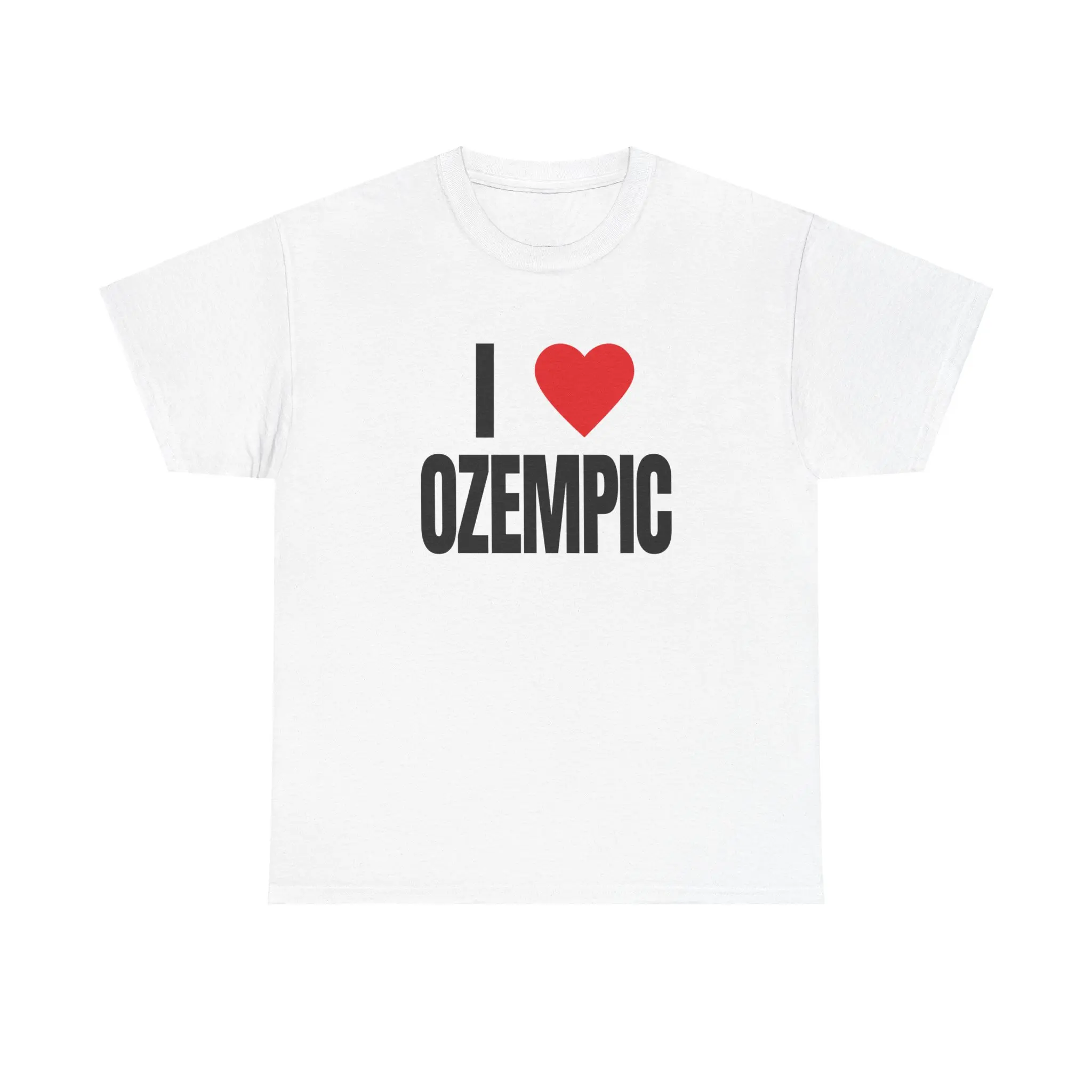 I Love Ozempic Shirt, Unisex Heavyweight Urban Tee, Trendy I Heart Ozempic T-Shirt, Funny Casual Y2k Weight Loss Top