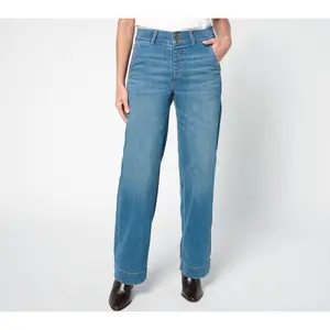 Denim & Co. Regular Indigo Easy Stretch Full-Length Trouser Jeans