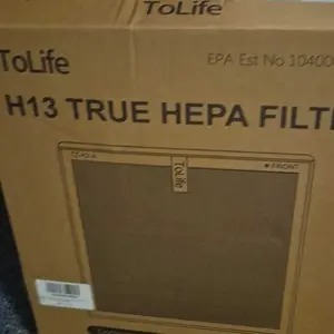 ToLife TZ-K2 Air Purifier Replacement Filter, 3-in-1 HEPA High-Efficiency Activated Carbon Filter, TZ-K2-A, 1 Pack, White