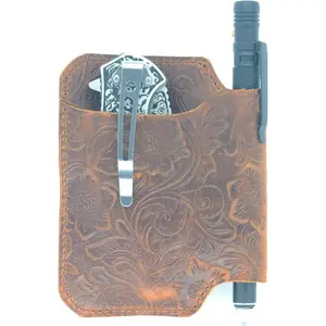 Genuine Leather Multitool Belt Sheath Organizer, EDC Belt for Men, Holder Mini Leather Pocket Organizer, Flashlight Holder, Holder, Knives Sheath Holster