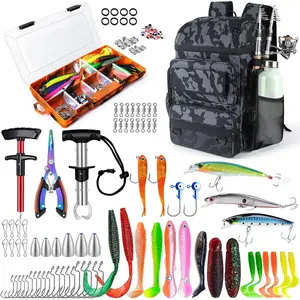 Fishing Backpack With Fishing Gear, 45L Large Fishing Backpack with 4 Rod Holders,Camouflage