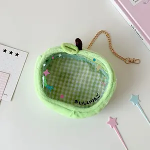 Fun Fruit Shape Plush Storage Bag, Doll Collection Lover Display Case, Women's Jewelry Organizer, Single Piece, Fun and Practical