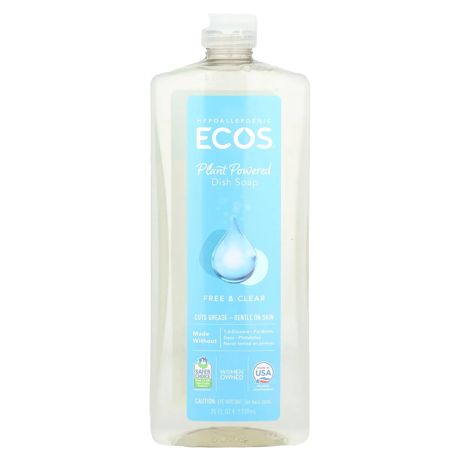 Ecos®, Plant Powered Dish Soap, Free & Clear, 25 fl oz (739 ml) Ecos®, Plant Powered Dish Soap, Free & Clear, 25 fl oz (739 ml)