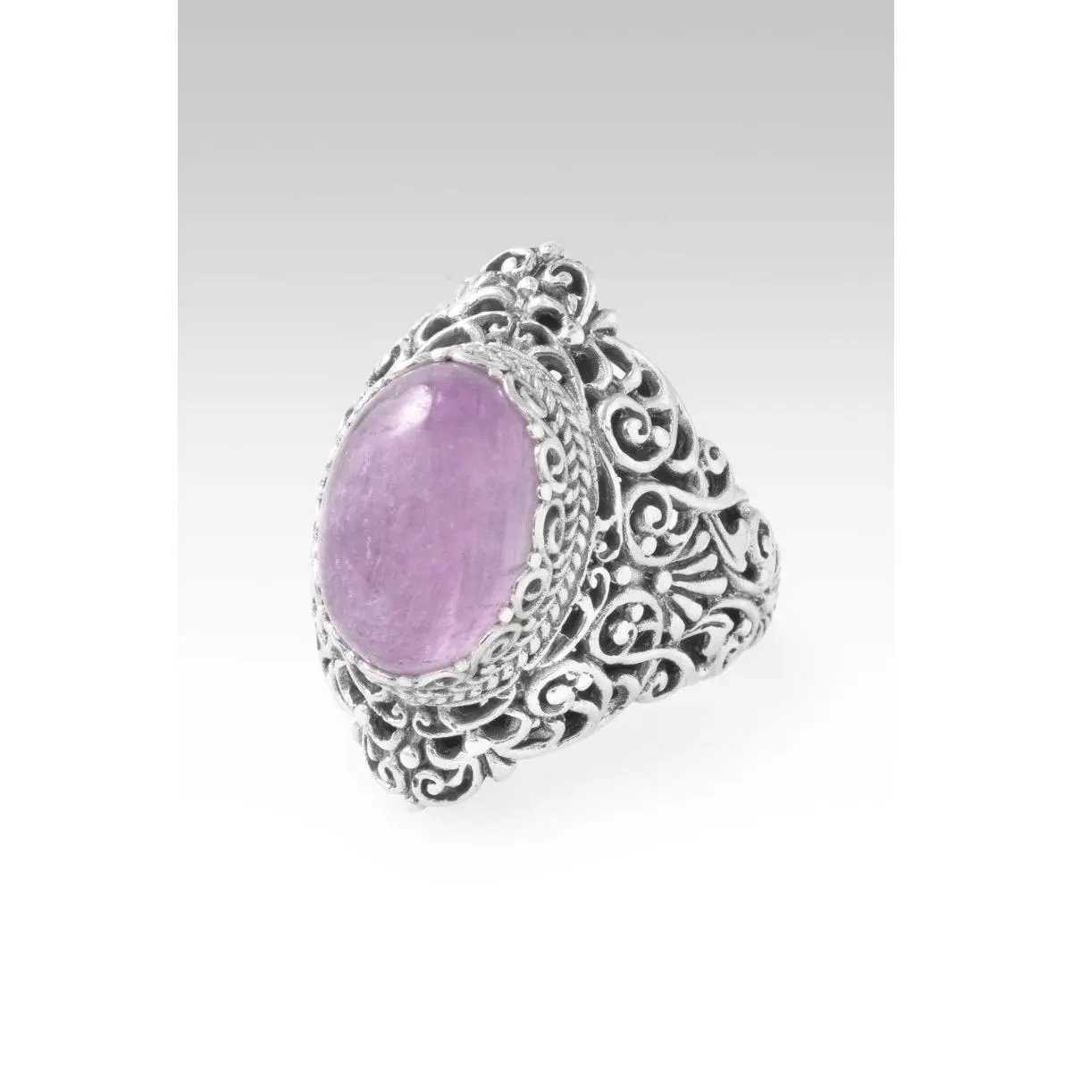 I Thank The Master Ring™ in Kunzite