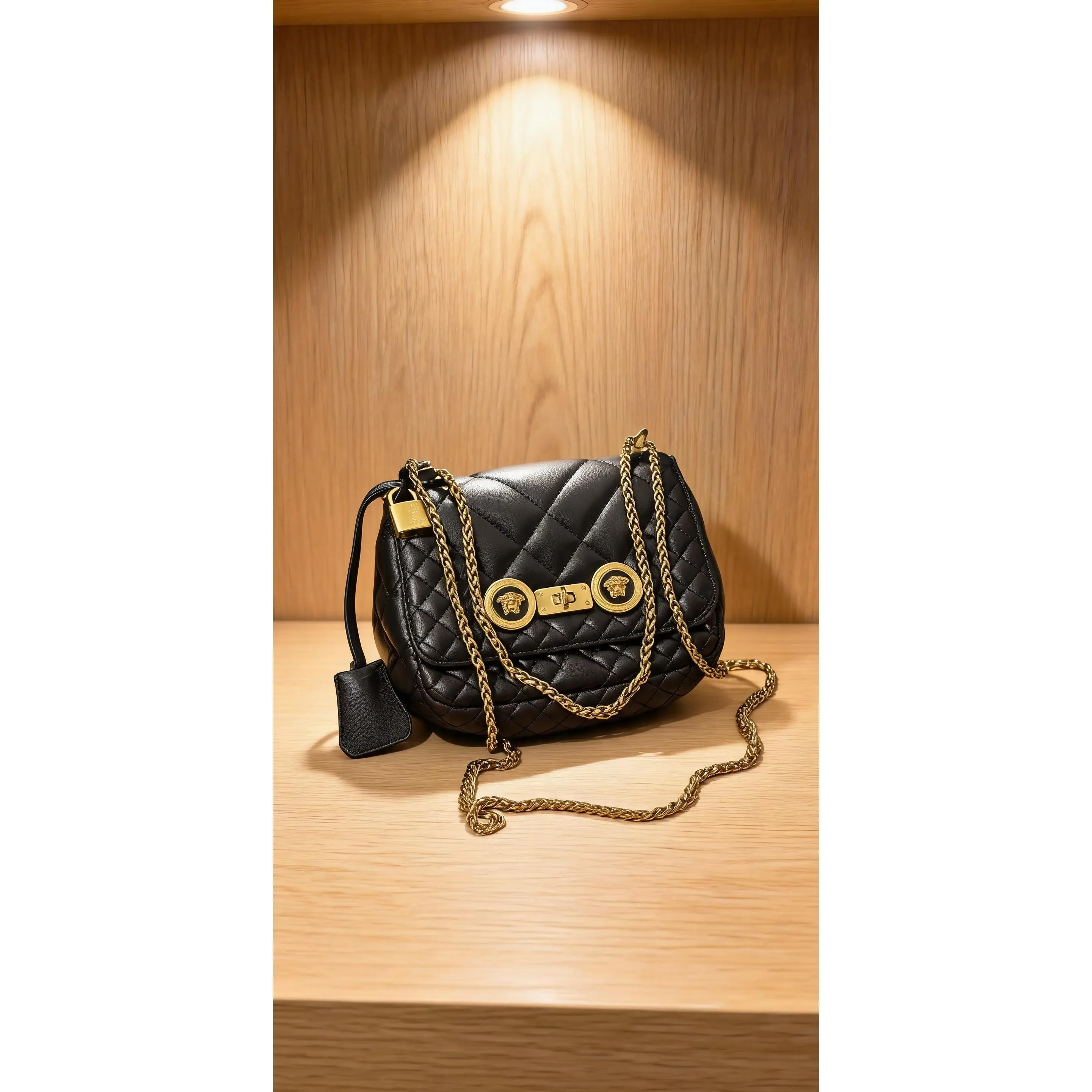 Pre-owned VERSACE Leather Shoulder Bag C0710804418