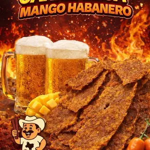 Mango Habanero Carne Seca 1.6oz - Dried Beef Jerky Meat Snack