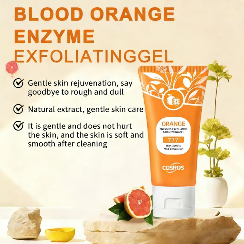 Orange Exfoliating Gel, Moisturizer Face Body Scrub Gel,Deep Cleansing Moisturizing Facial Exfoliator,Natural Orange Peeling Gel Face Scrub，Halloween gift Exfoliating Facial Scrub