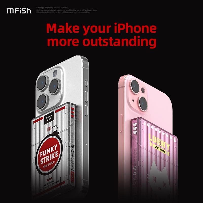 mfish FUNKY STRIKE 10000mAh Wireless Magnetic Power Bank Large Capacity Power Bank for iPhone, Apple, Watch, Headphones Accessories Charging
