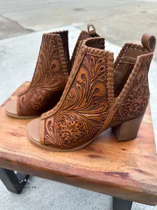Belle Hand-Tooled Heels