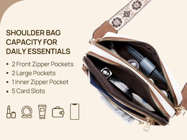 Telena Crossbody Purse for Women Small Crossbody Bags Trendy Vegan Leather with Adjustable Strap Crossbody Kindle Gift Compact &Waterproof Design Holiday gifts  ValentinesDayGift