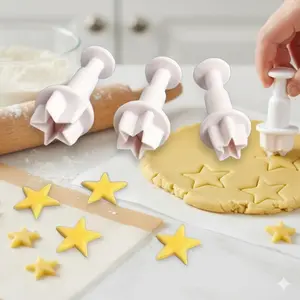 Multi-function Cookie Press & Fondant Embosser Tool Kit: High-Temperature Resistant Cake Decor, Anti-Mold Sugar Art Supplies, Non-Deform Cookie Maker for Baking, Biscuit Crafting, Cake Decoration, Sugar Design & Creative Dessert Making.