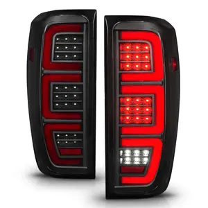 GMC SIERRA 1500 19-23 / 2500HD/3500HD 20-23 FULL LED TAIL LIGHTS BLACK SMOKE LENS W/ INITIATION & SEQUENTIAL SIGNAL (FACTORY LED MODELS)