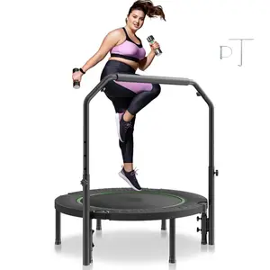 VEVOR Foldable Mini Trampoline, 36 Inch Fitness Rebounder, Max Load 220 lbs Exercise Trampoline, Stable Quiet Indoor Small Workout Trampoline, Mini Trampoline for Adults Indoor/Garden Workout
