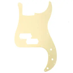 Precision Bass Pickguard - 13-Hole Fits Fender 4-String USA/MIM P-Bass - 1-Ply Cream