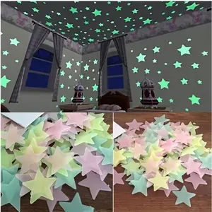 Luminous Star Sticker, Glow in The Dark Star Sticker, Decorative Sticker for Home Bedroom Living Room Ceiling, Ornaments