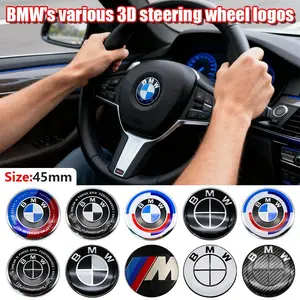 1PC 45mm Steering Wheel Emblem For BMW E46 E90 F30 50th Anniversary Interior Badge G20 F10 X1 X3 X5 Logo Decal Auto Parts Accessory