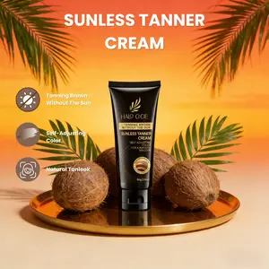 [Halo Code Official Shop] Sunless Tanner Cream - Streak-Free Summer Glow in ONE Application, Cruelty-Free Sunless Tanner Cream for All Skin Types viral caramel self tan easy gradual tanning lotion transfer-resistant